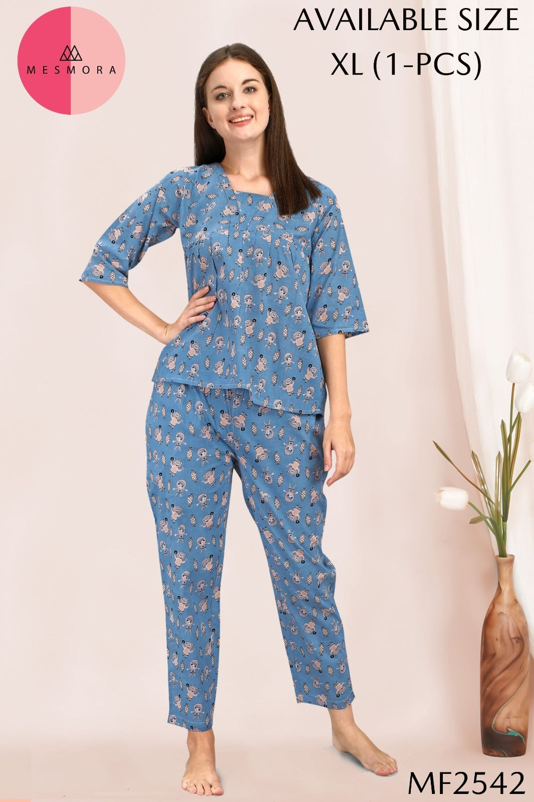 Mf2542 Msm Cotton Night Suits