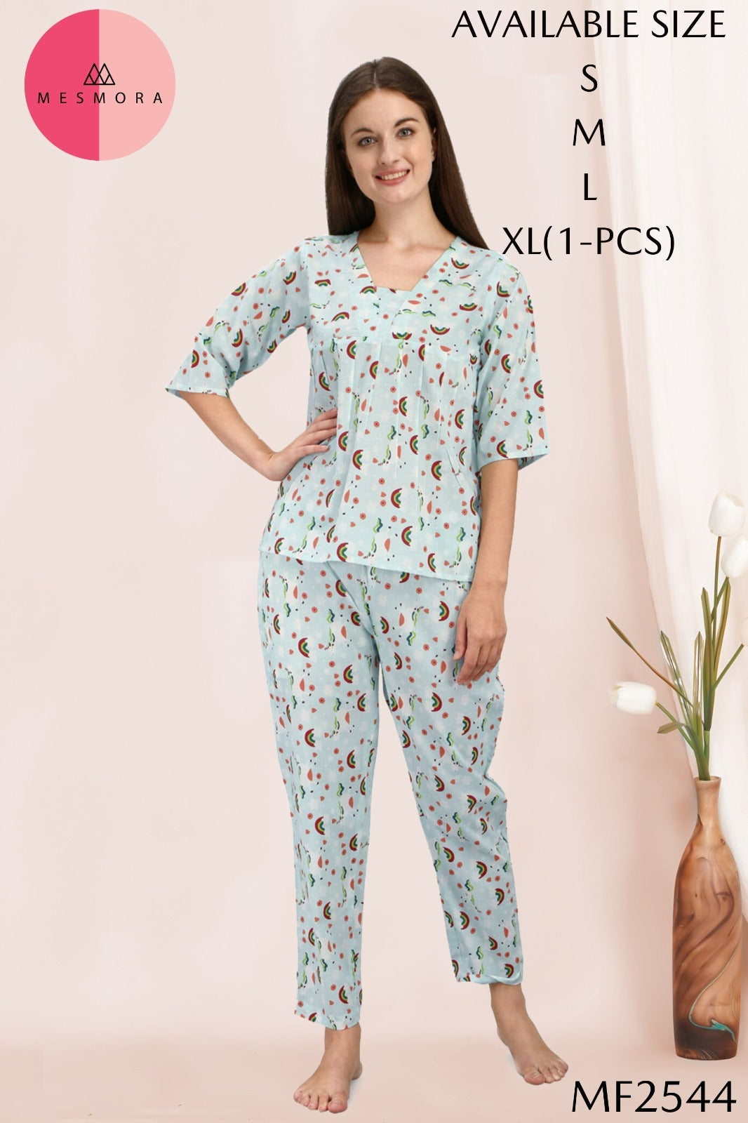 Mf2544 Msm Cotton Night Suits
