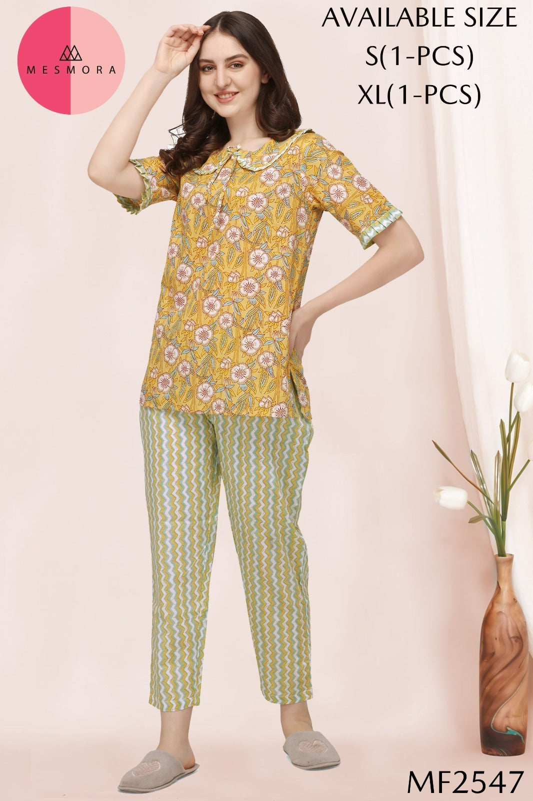 Mf2547 Msm Cotton Night Suits