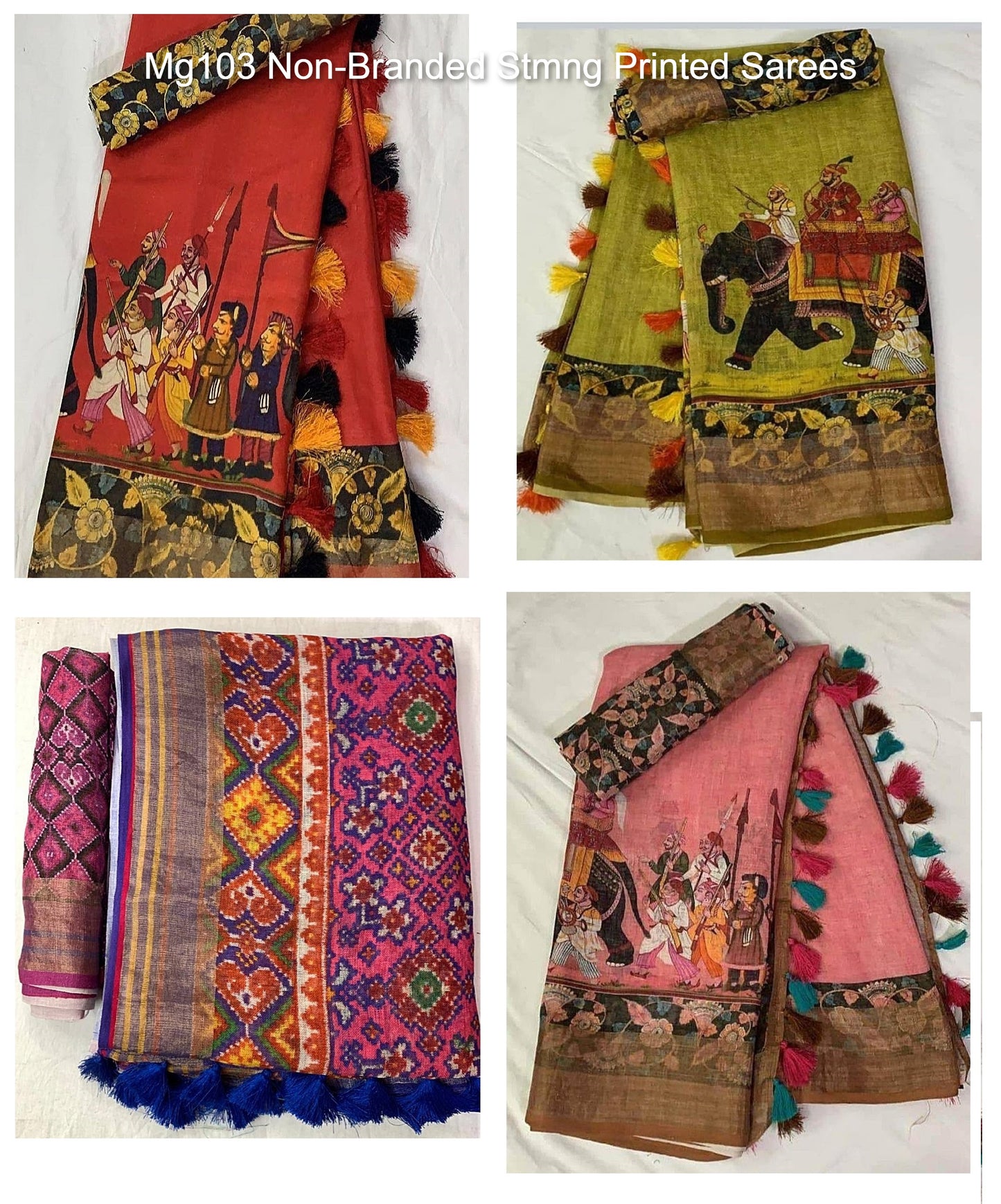 Mg103 Non-Branded Stmng Printed Sarees