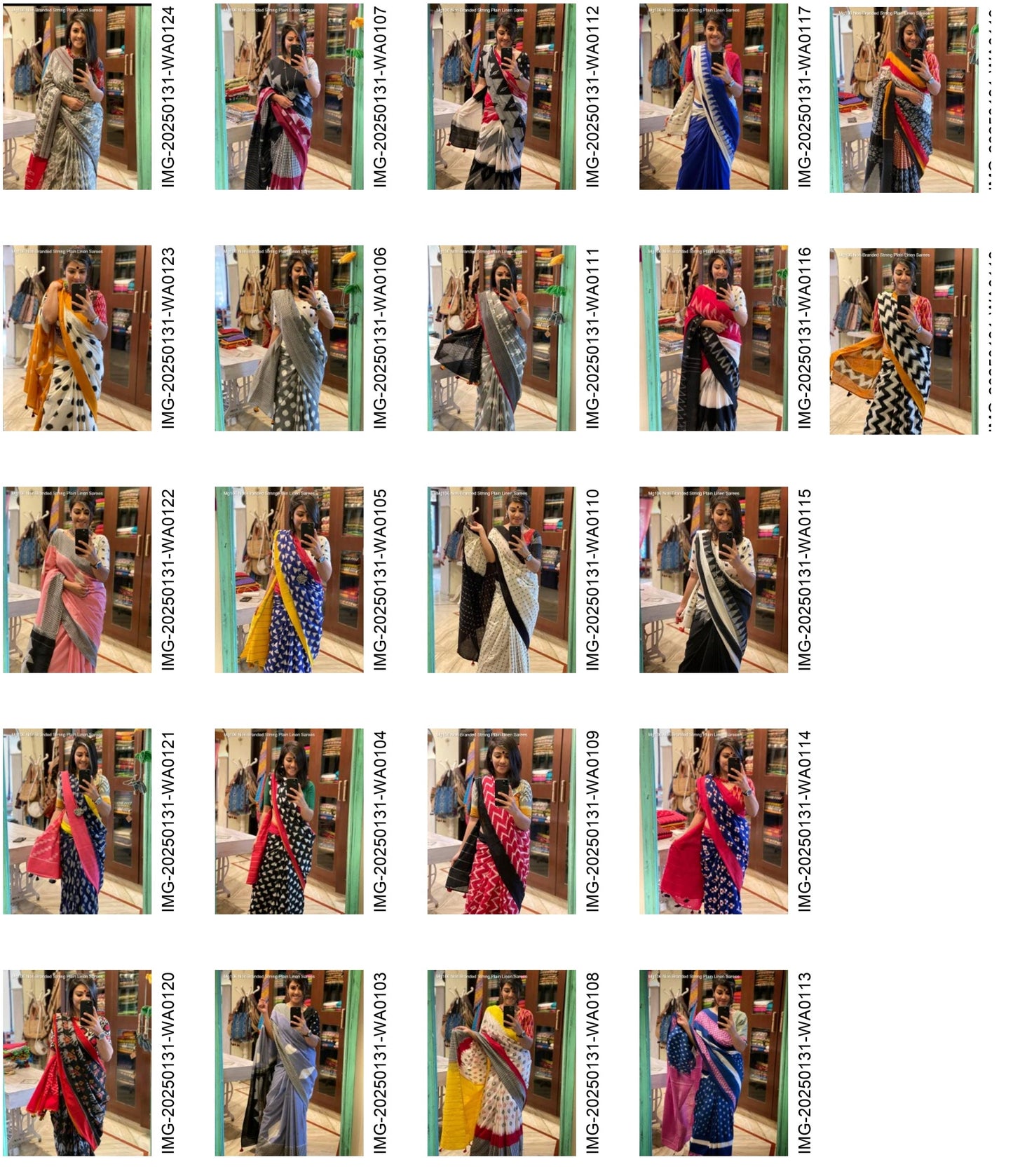 Mg106 Non-Branded Stmng Plain Linen Sarees