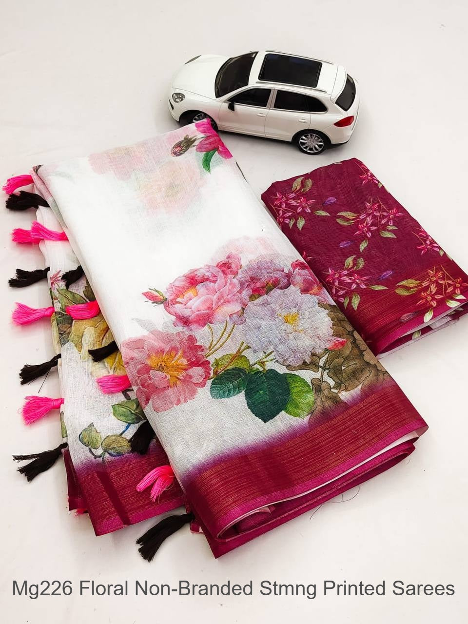 Mg226 Floral Non-Branded Stmng Printed Sarees