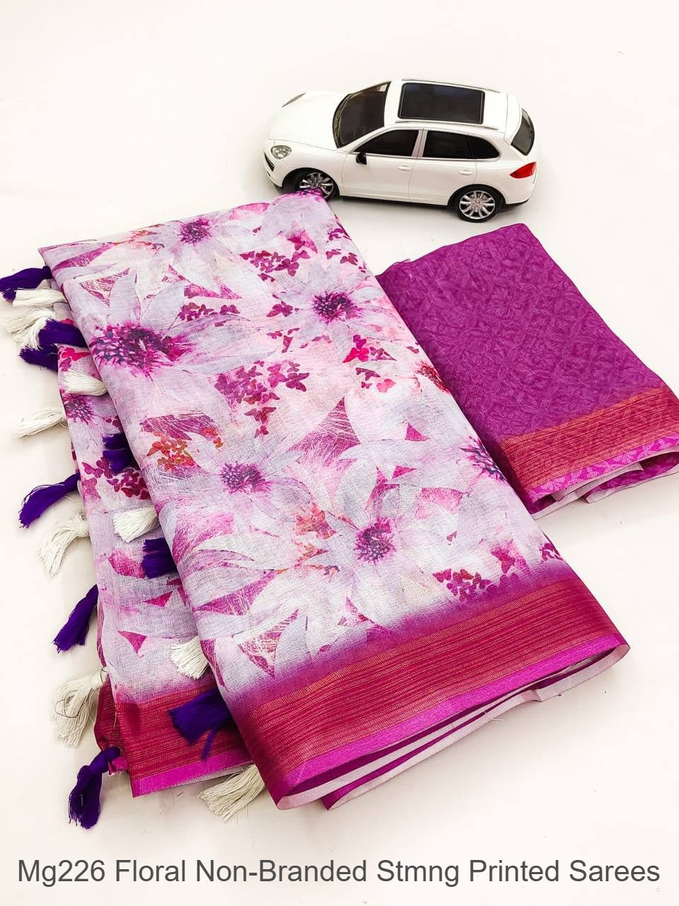 Mg226 Floral Non-Branded Stmng Printed Sarees