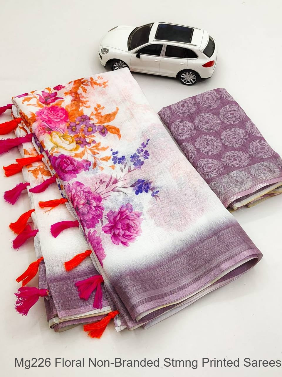 Mg226 Floral Non-Branded Stmng Printed Sarees