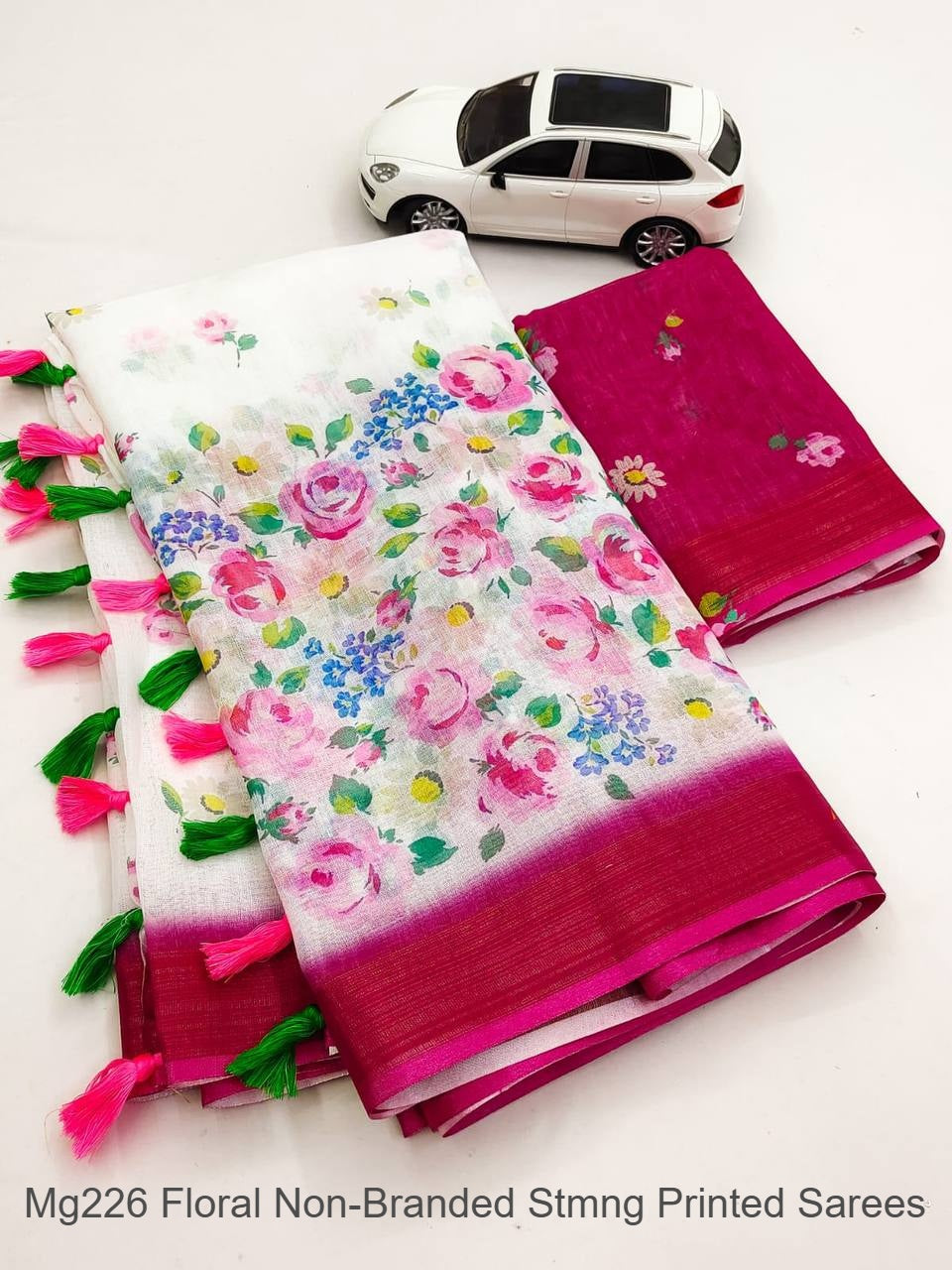 Mg226 Floral Non-Branded Stmng Printed Sarees