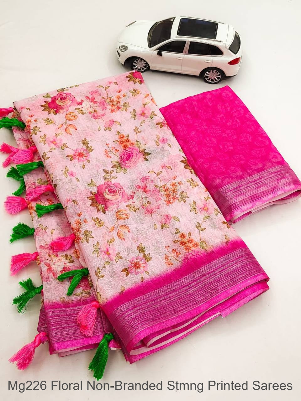 Mg226 Floral Non-Branded Stmng Printed Sarees