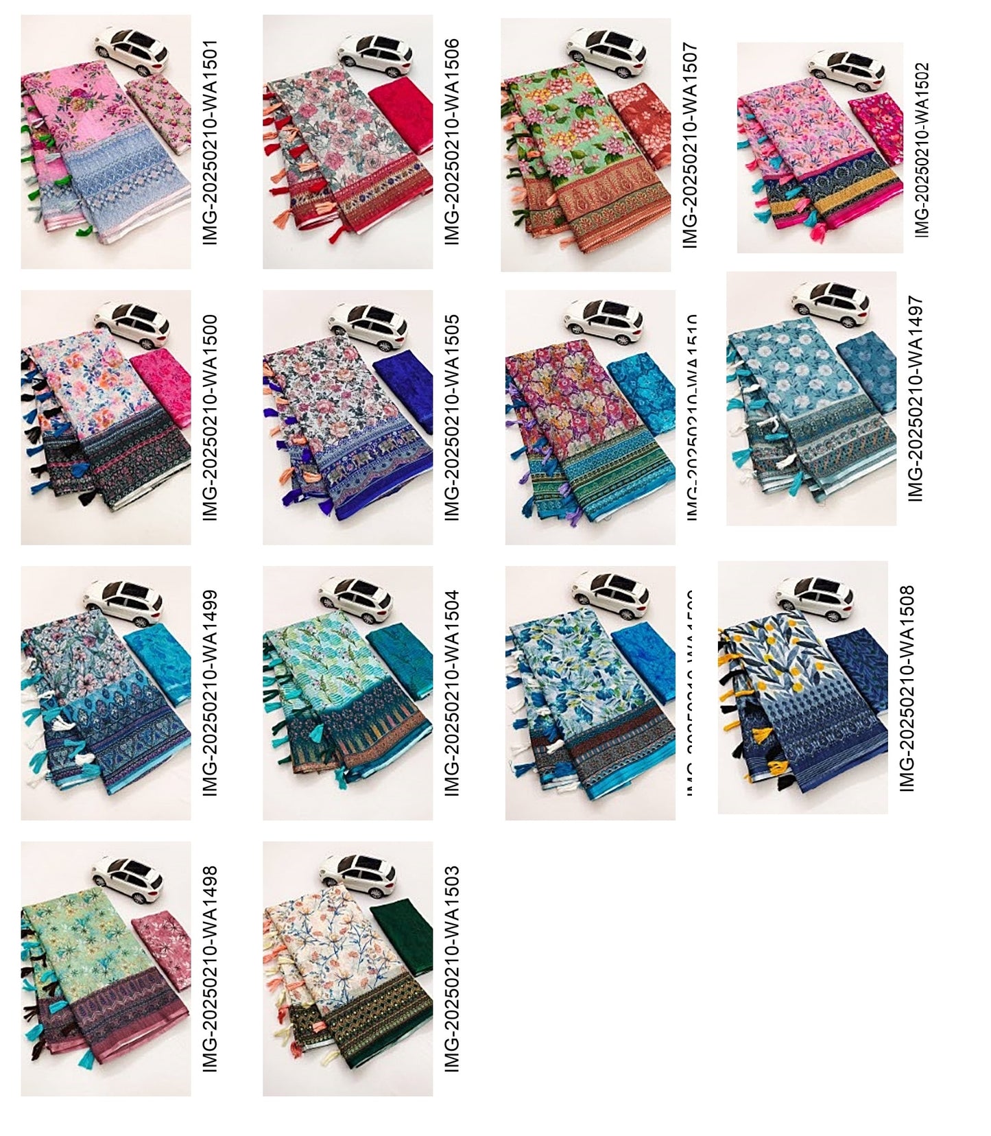 Mg293 Non-Branded Stmng Plain Linen Sarees