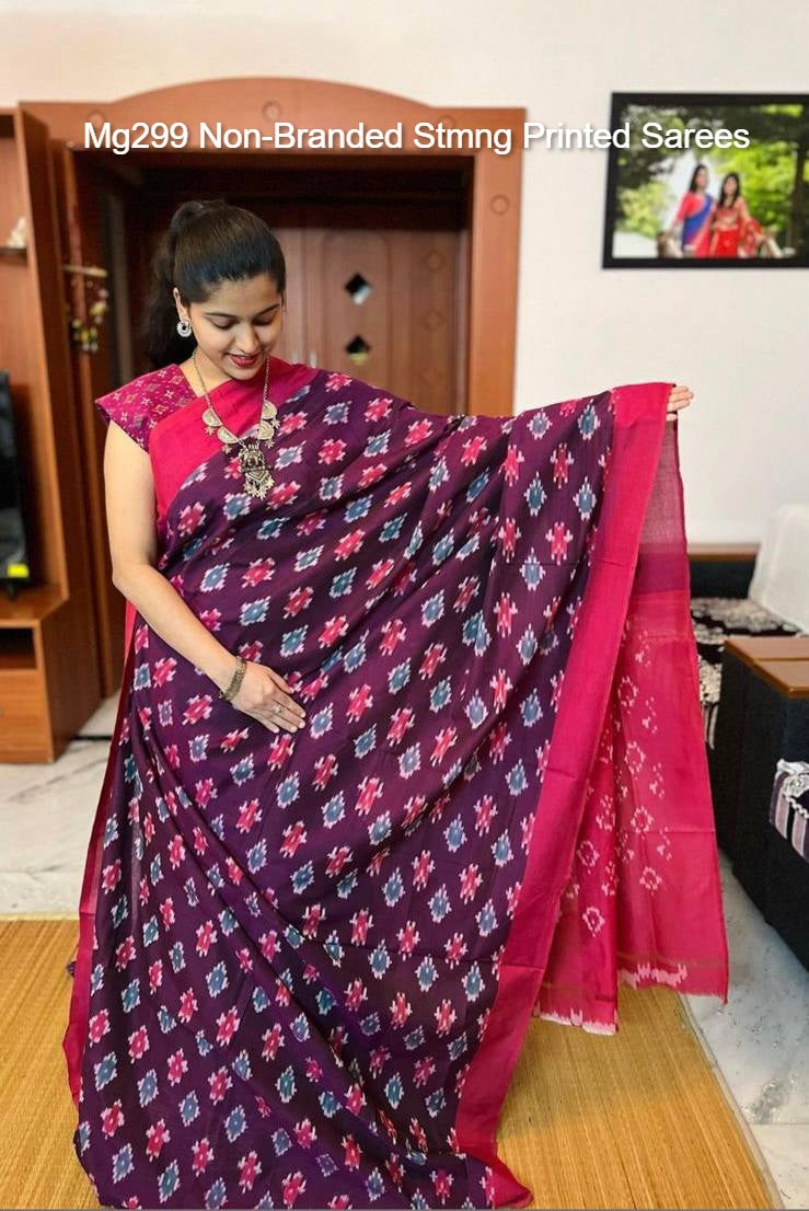 Mg299 Non-Branded Stmng Printed Sarees
