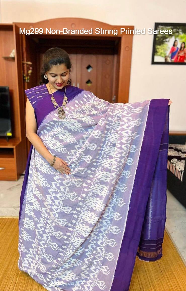 Mg299 Non-Branded Stmng Printed Sarees
