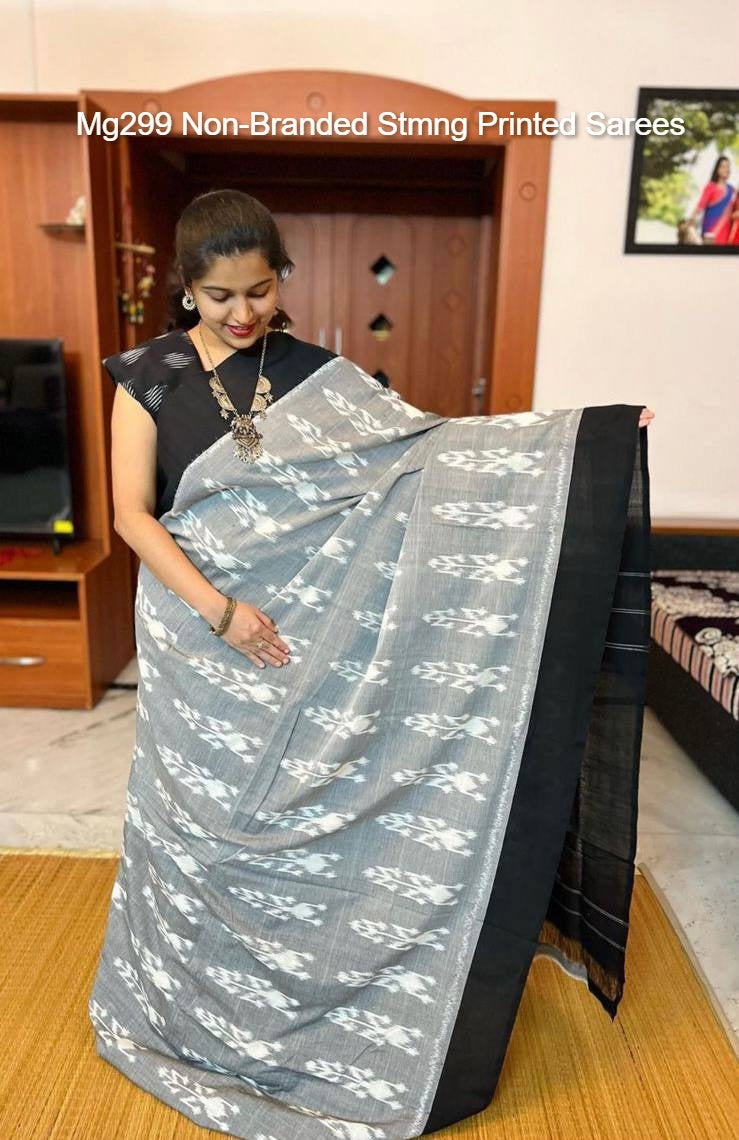 Mg299 Non-Branded Stmng Printed Sarees