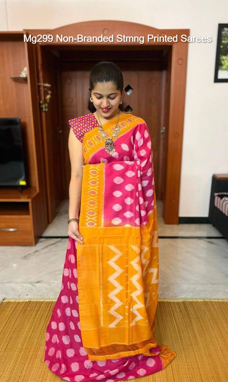 Mg299 Non-Branded Stmng Printed Sarees