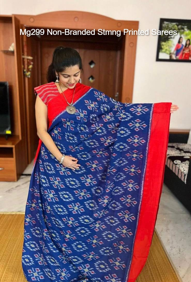 Mg299 Non-Branded Stmng Printed Sarees