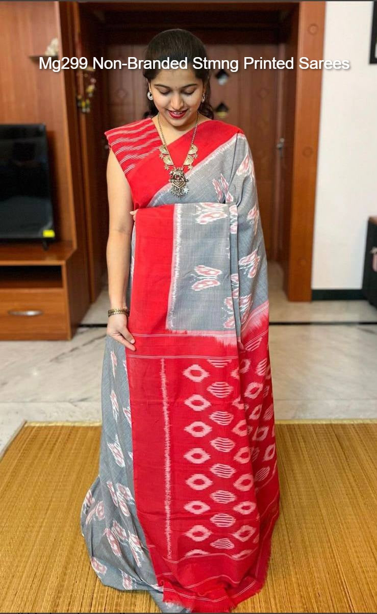 Mg299 Non-Branded Stmng Printed Sarees