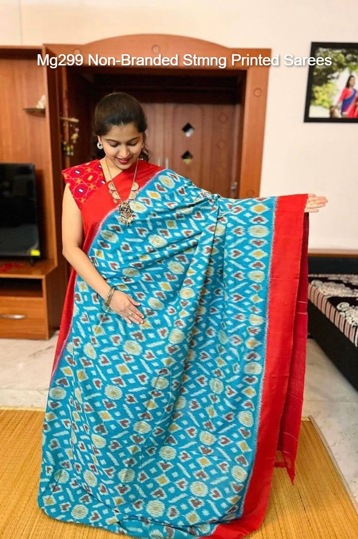 Mg299 Non-Branded Stmng Printed Sarees