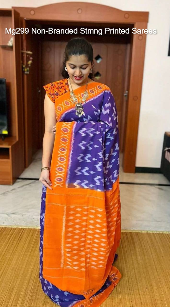 Mg299 Non-Branded Stmng Printed Sarees