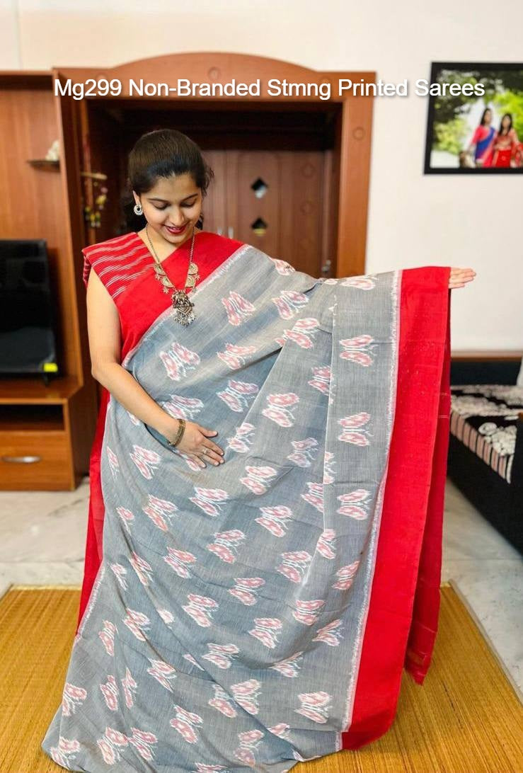 Mg299 Non-Branded Stmng Printed Sarees