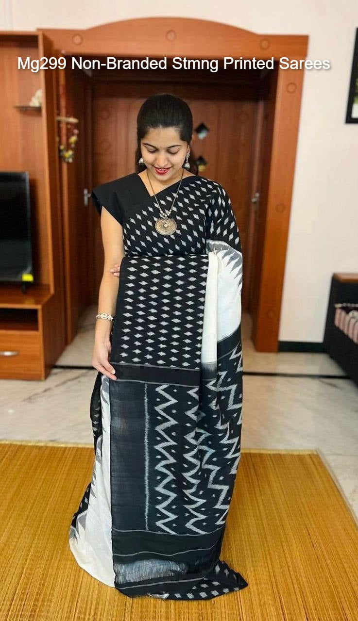 Mg299 Non-Branded Stmng Printed Sarees