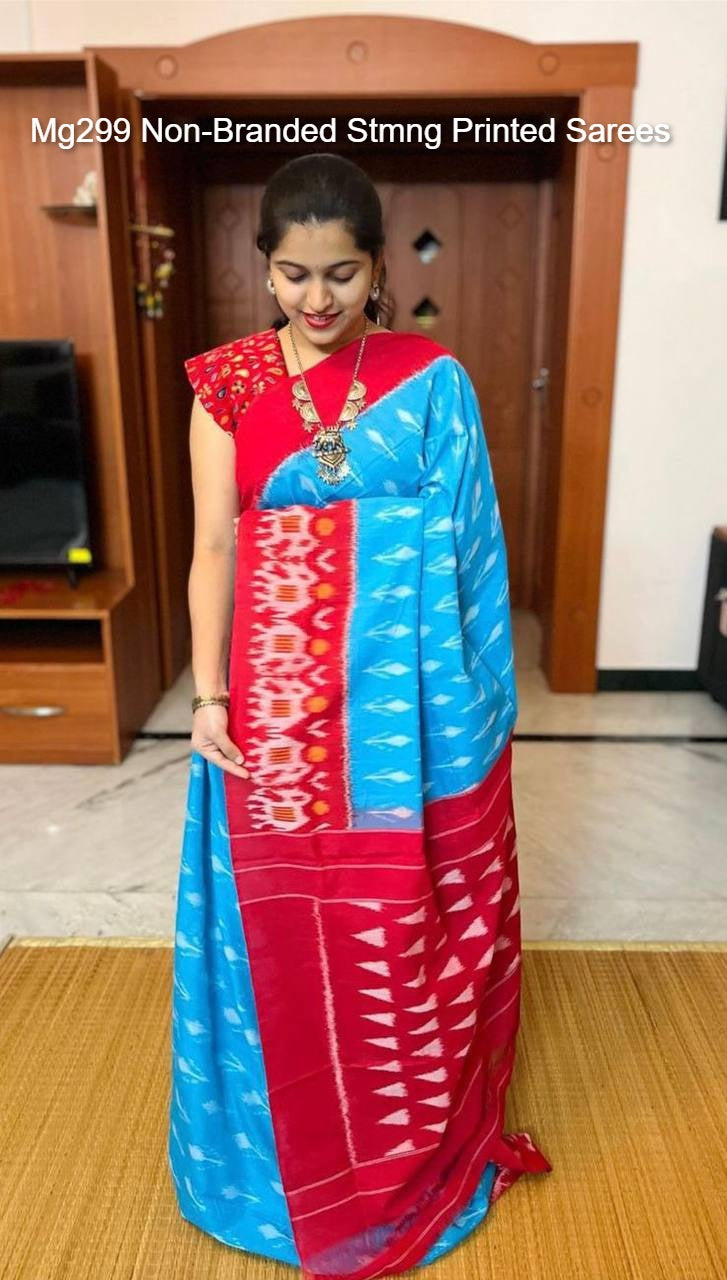 Mg299 Non-Branded Stmng Printed Sarees