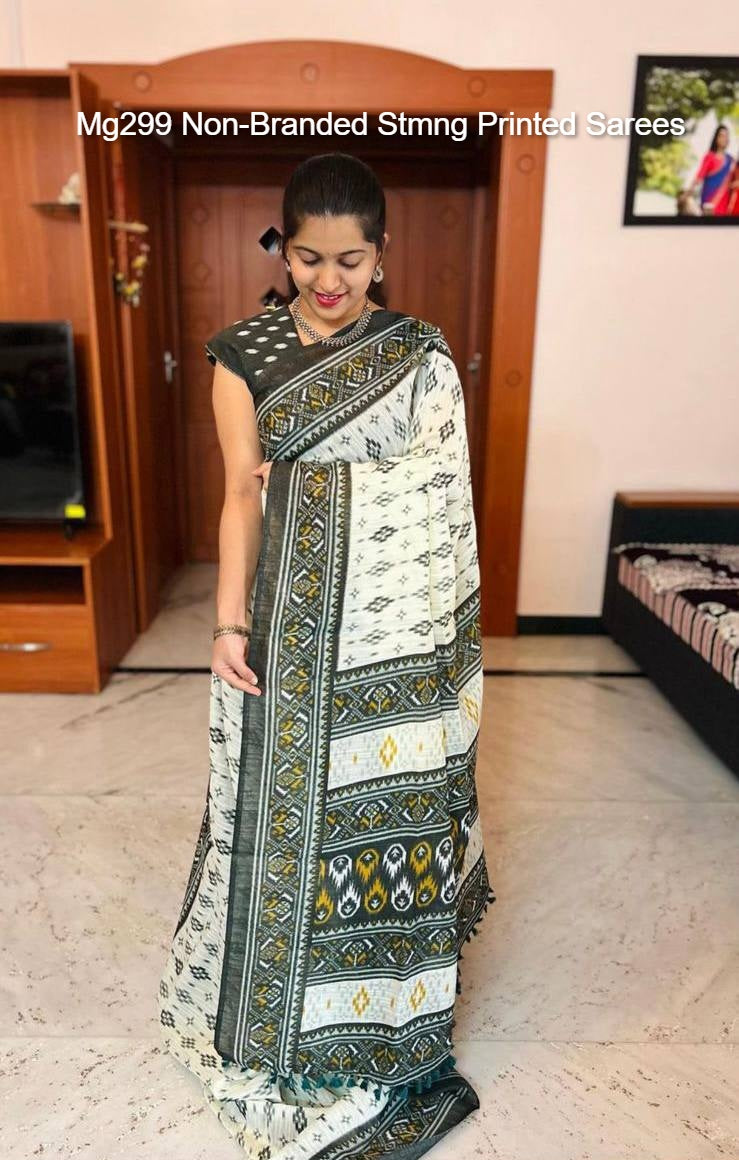 Mg299 Non-Branded Stmng Printed Sarees