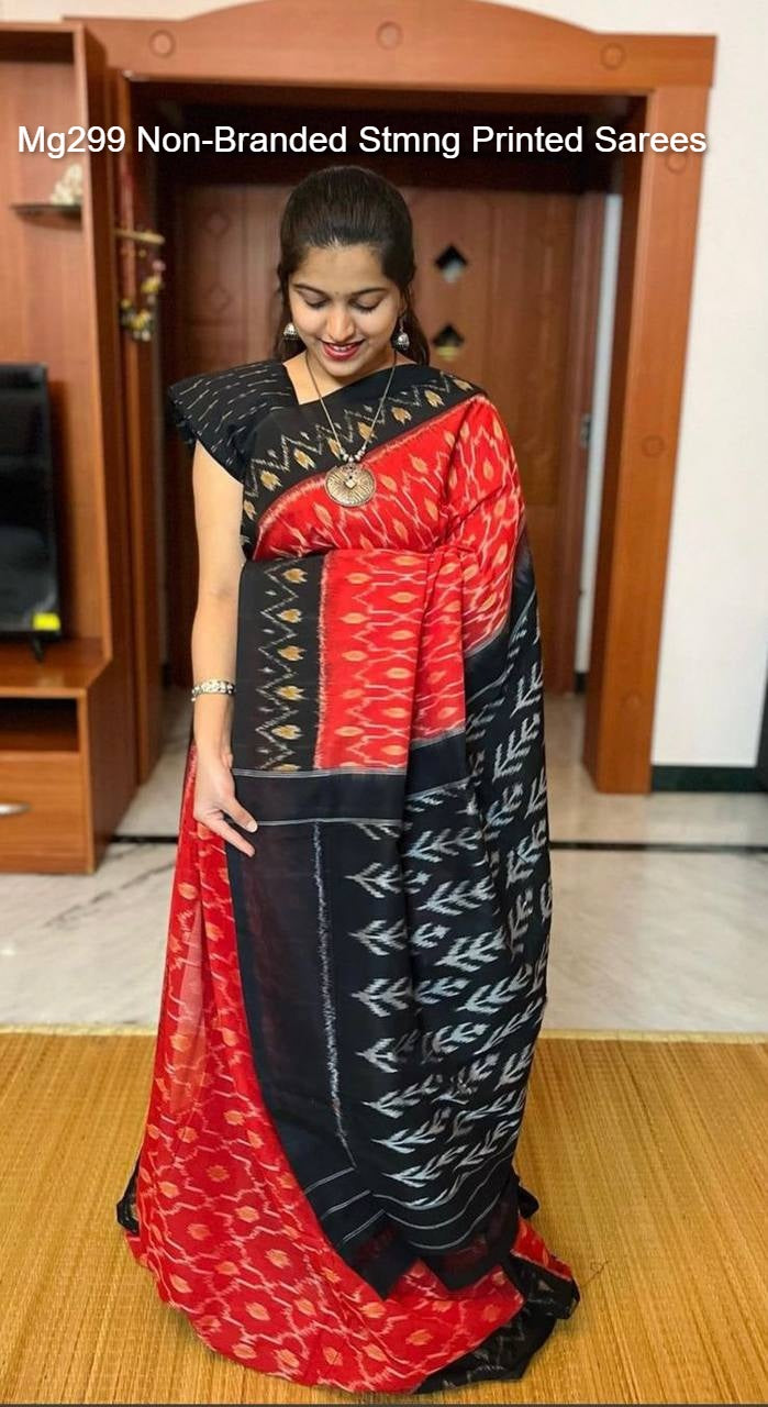 Mg299 Non-Branded Stmng Printed Sarees