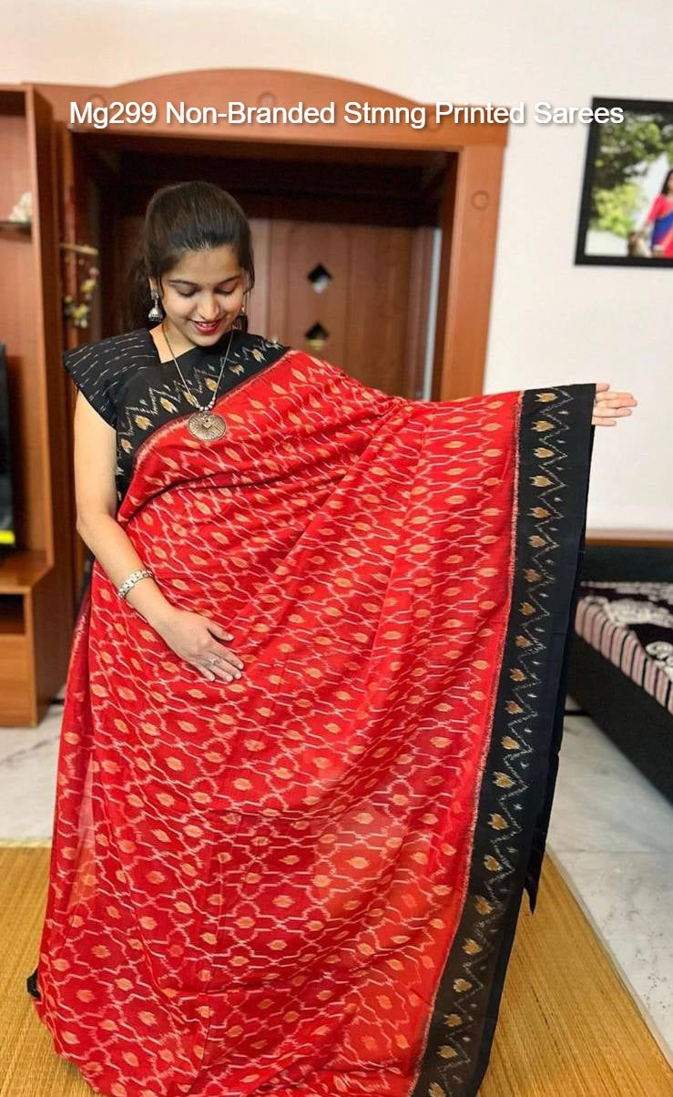 Mg299 Non-Branded Stmng Printed Sarees