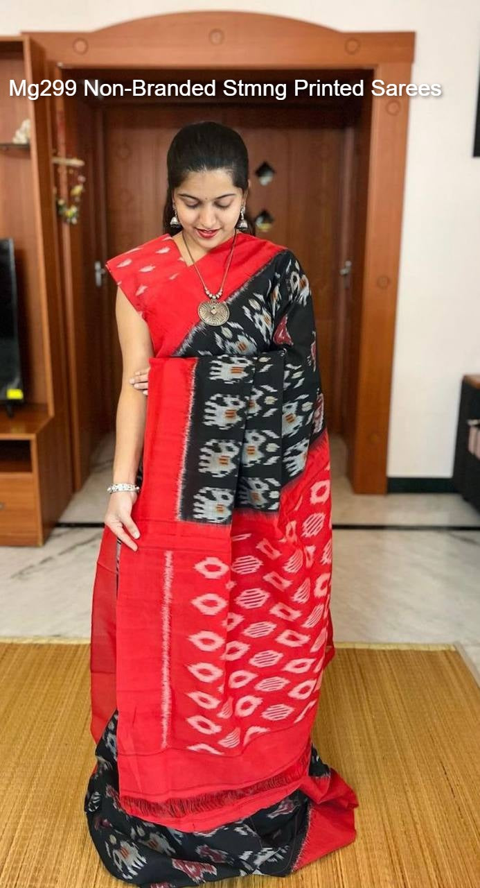 Mg299 Non-Branded Stmng Printed Sarees
