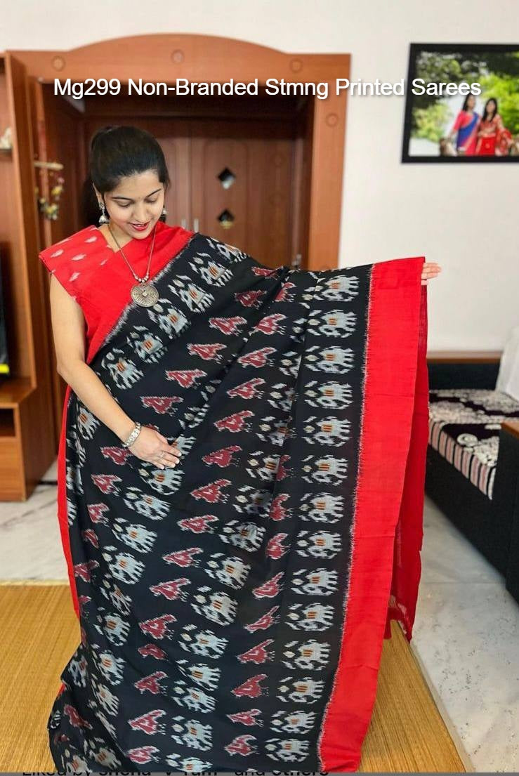Mg299 Non-Branded Stmng Printed Sarees