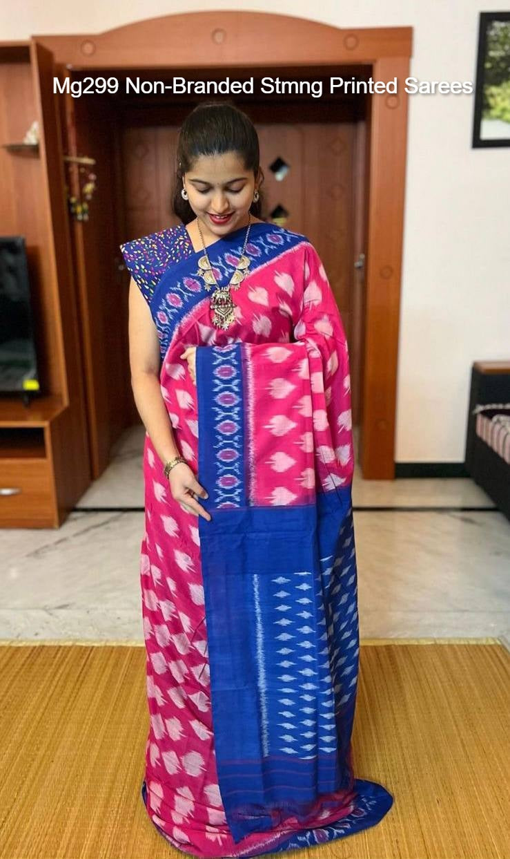 Mg299 Non-Branded Stmng Printed Sarees