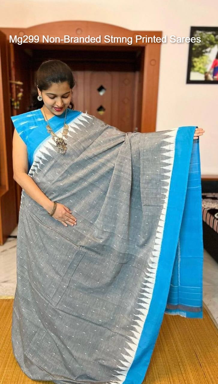 Mg299 Non-Branded Stmng Printed Sarees