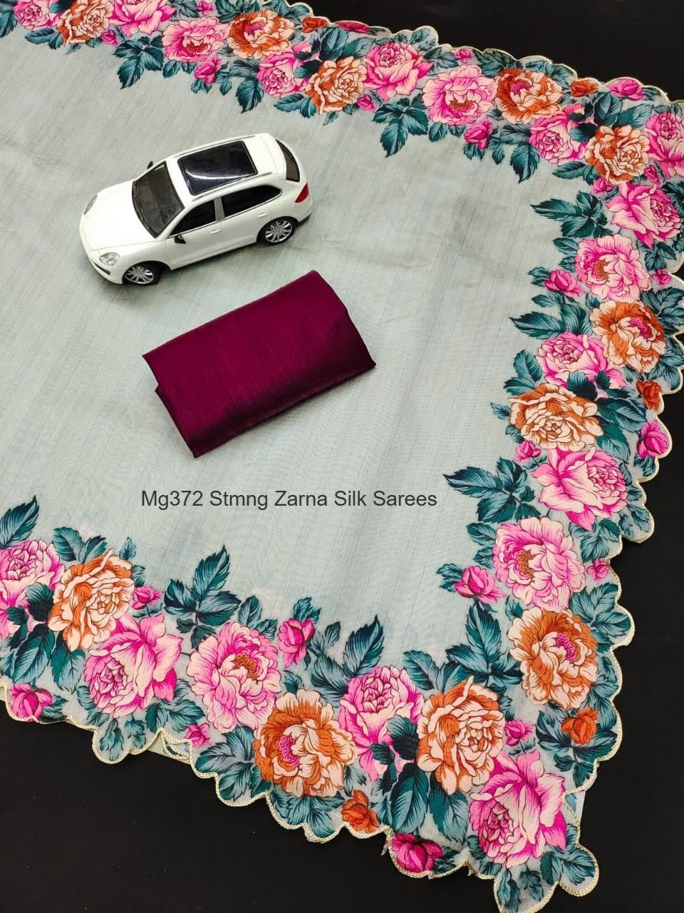 Mg372 Stmng Zarna Silk Sarees