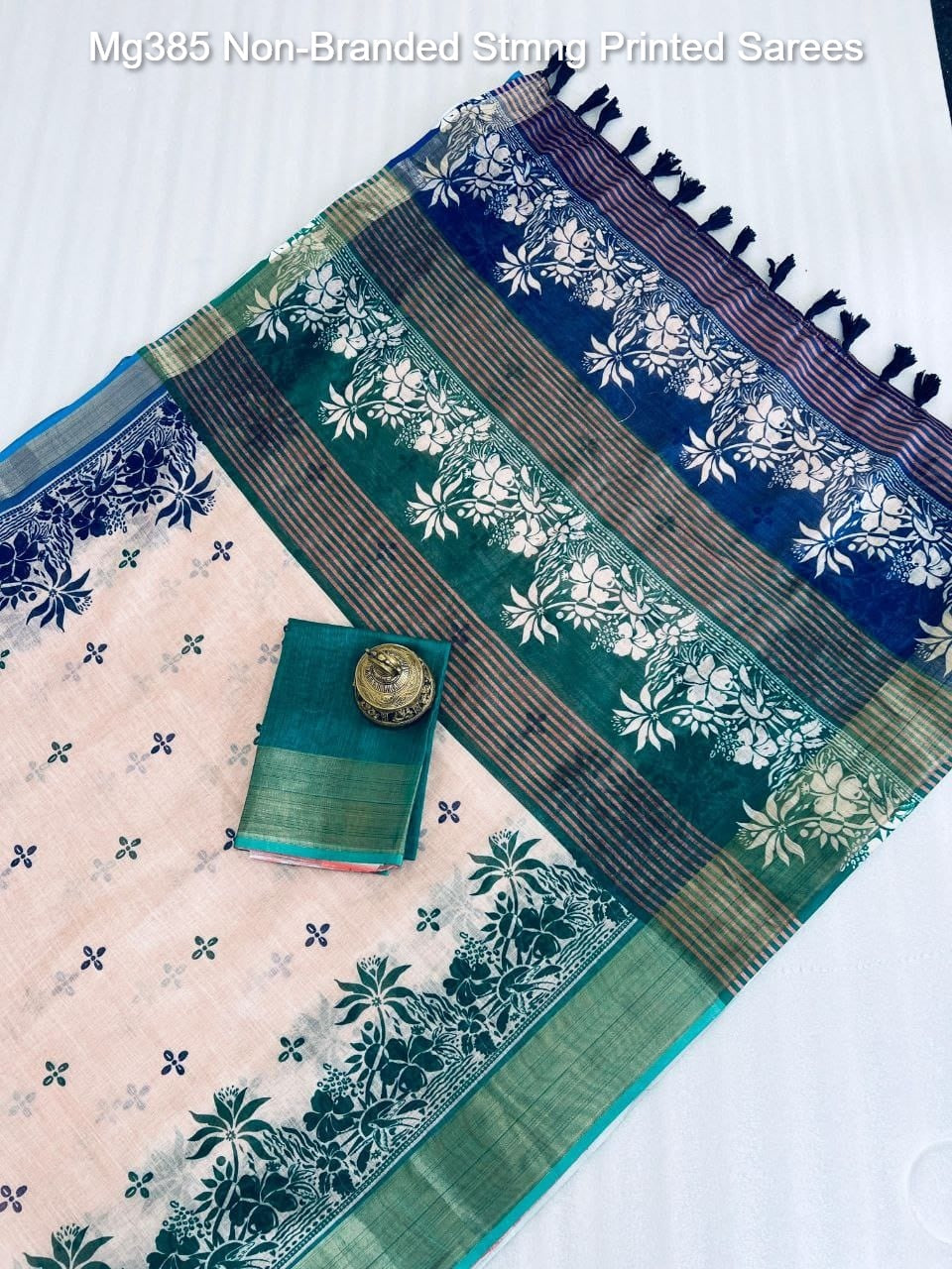 Mg385 Non-Branded Stmng Printed Sarees