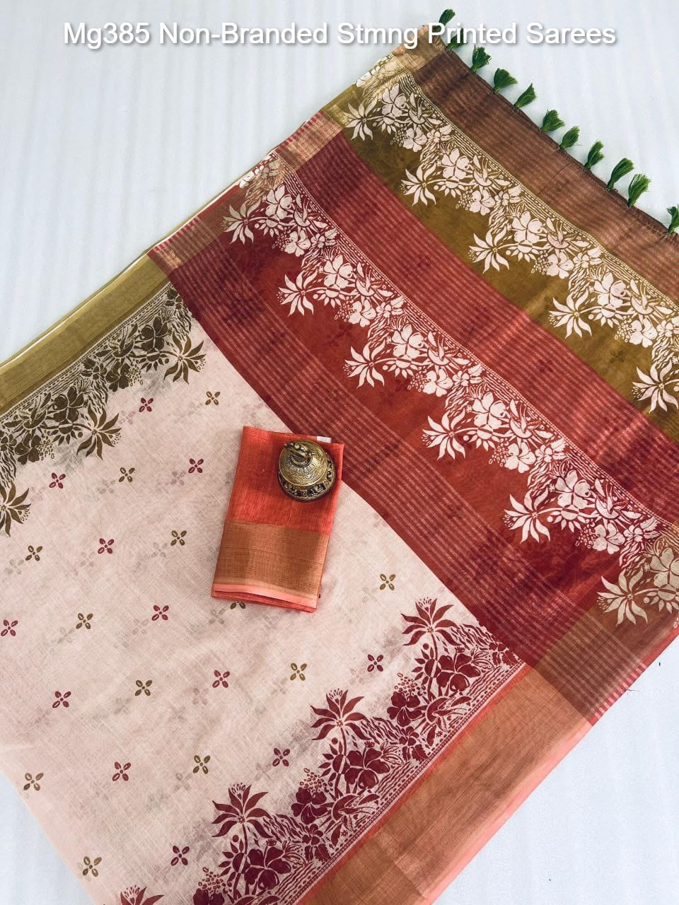 Mg385 Non-Branded Stmng Printed Sarees