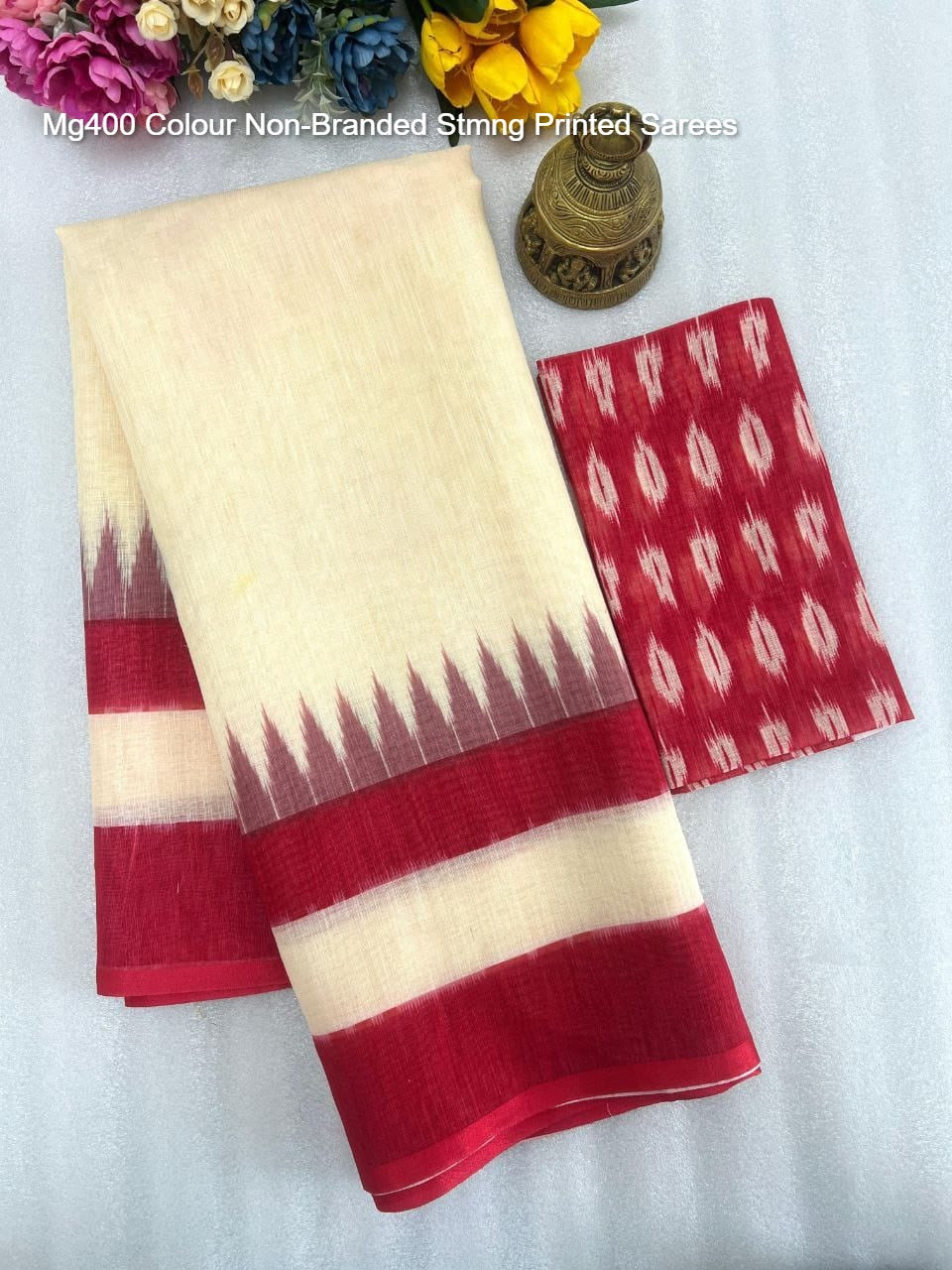 Mg400 Colour Non-Branded Stmng Printed Sarees