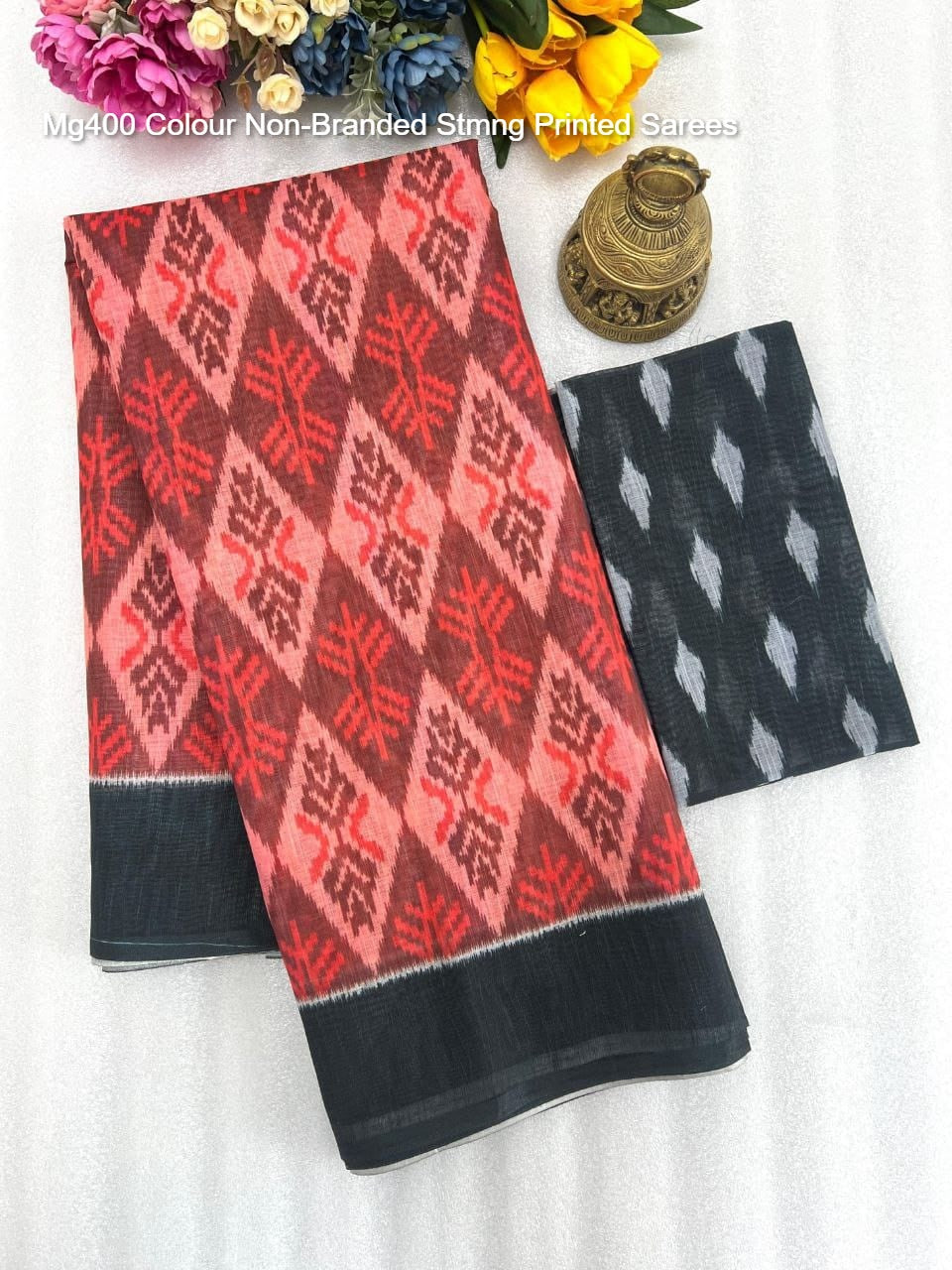 Mg400 Colour Non-Branded Stmng Printed Sarees