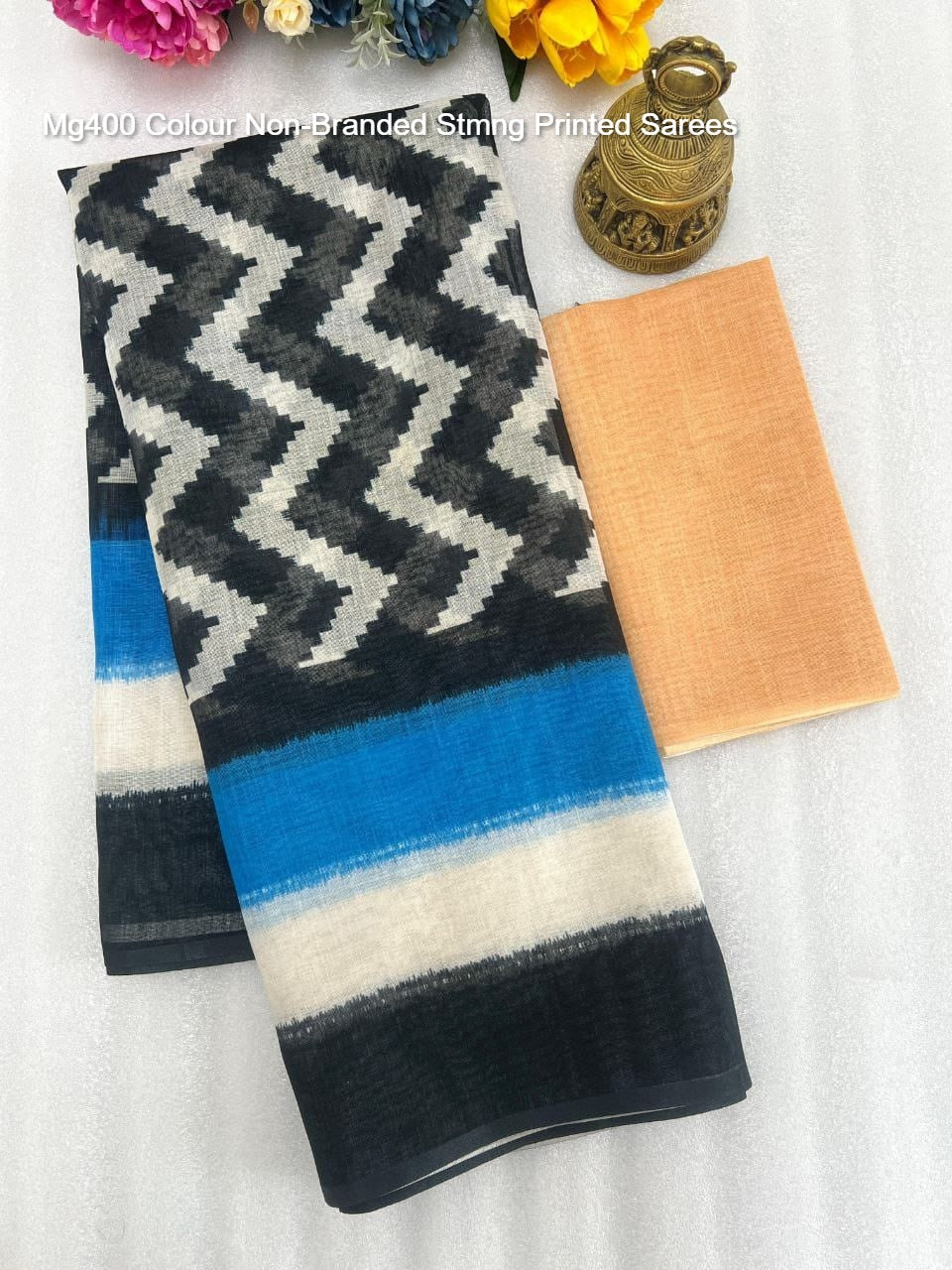 Mg400 Colour Non-Branded Stmng Printed Sarees