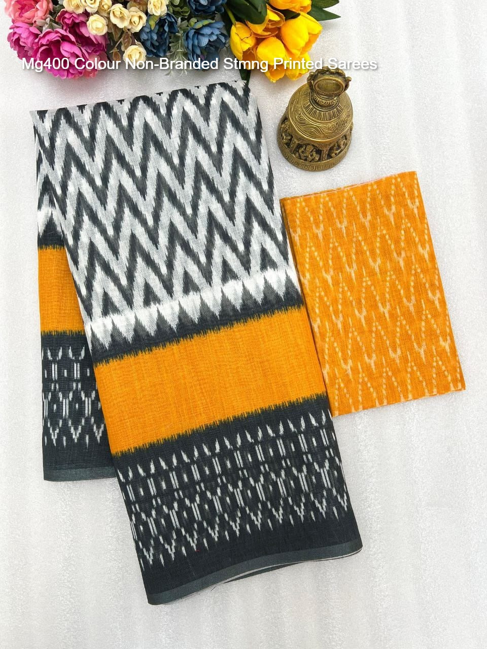 Mg400 Colour Non-Branded Stmng Printed Sarees