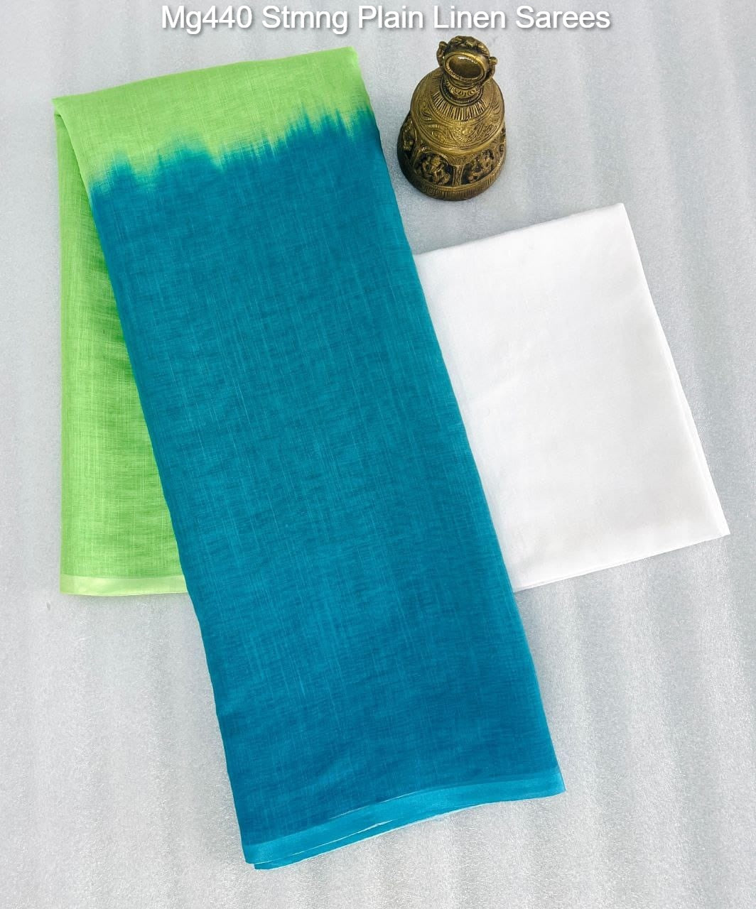 Mg440 Stmng Plain Linen Sarees