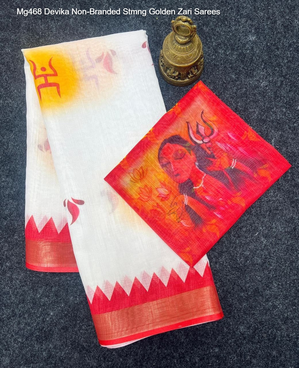 Mg468 Devika Non-Branded Stmng Golden Zari Sarees