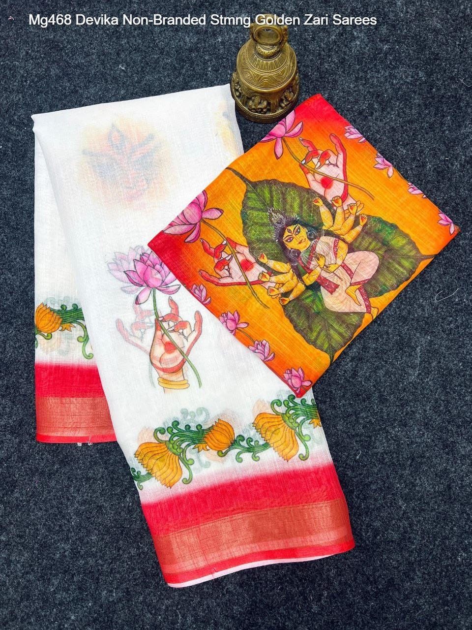 Mg468 Devika Non-Branded Stmng Golden Zari Sarees