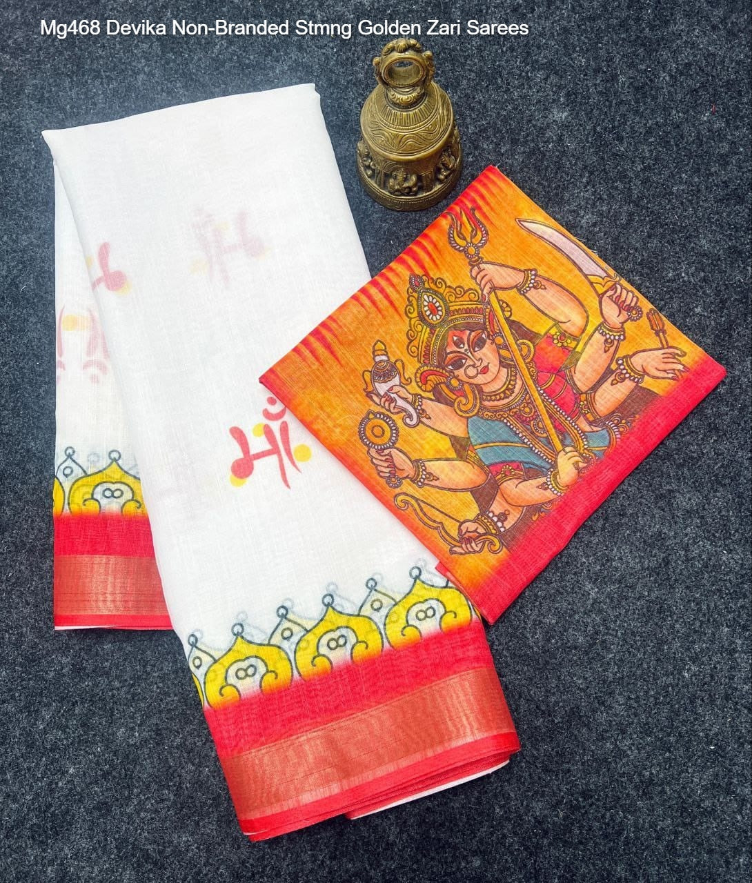 Mg468 Devika Non-Branded Stmng Golden Zari Sarees