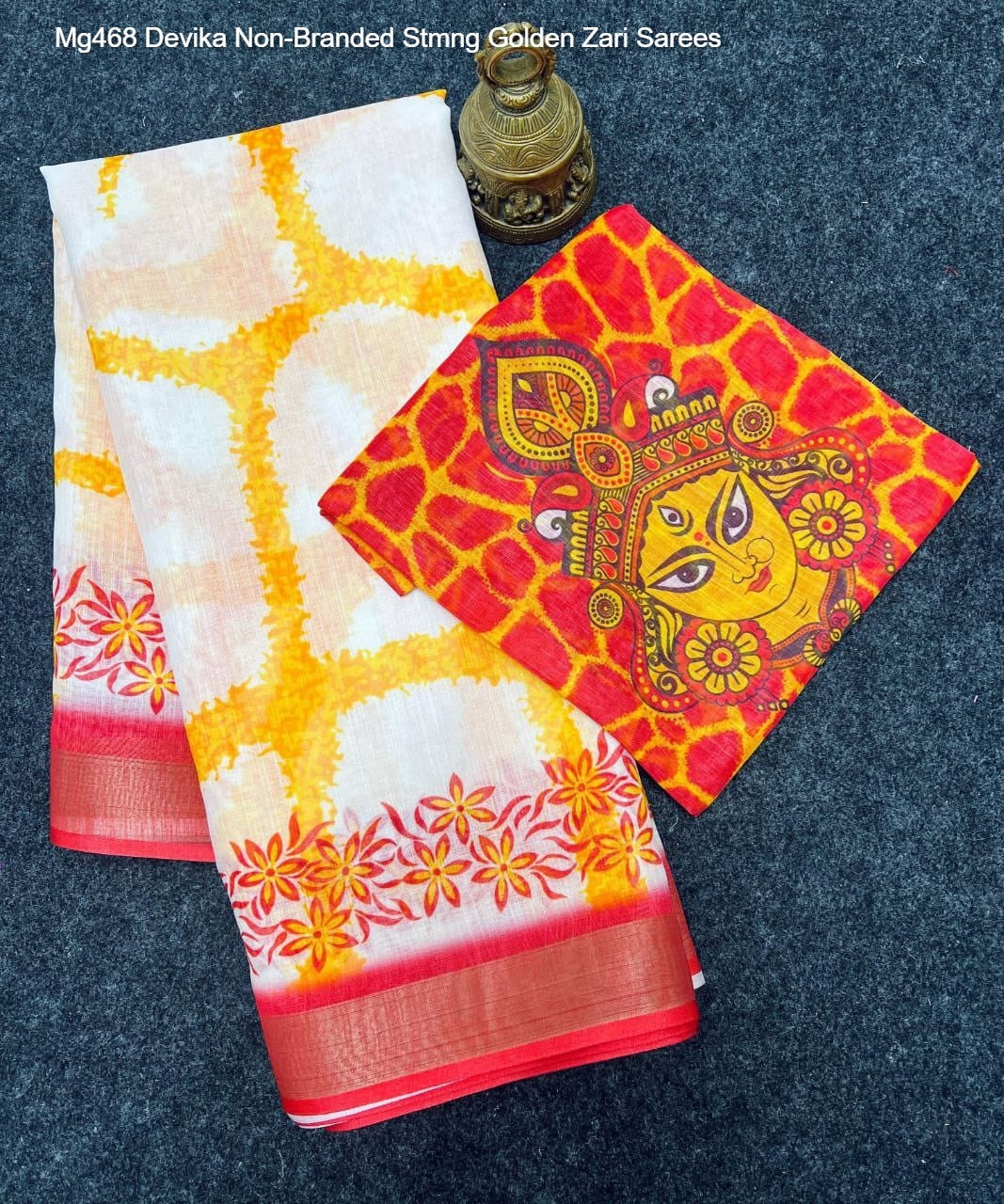 Mg468 Devika Non-Branded Stmng Golden Zari Sarees