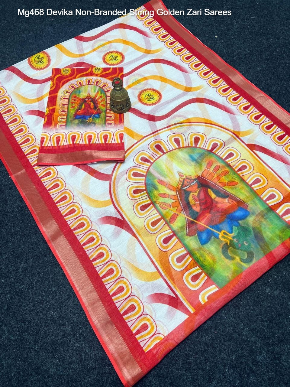 Mg468 Devika Non-Branded Stmng Golden Zari Sarees