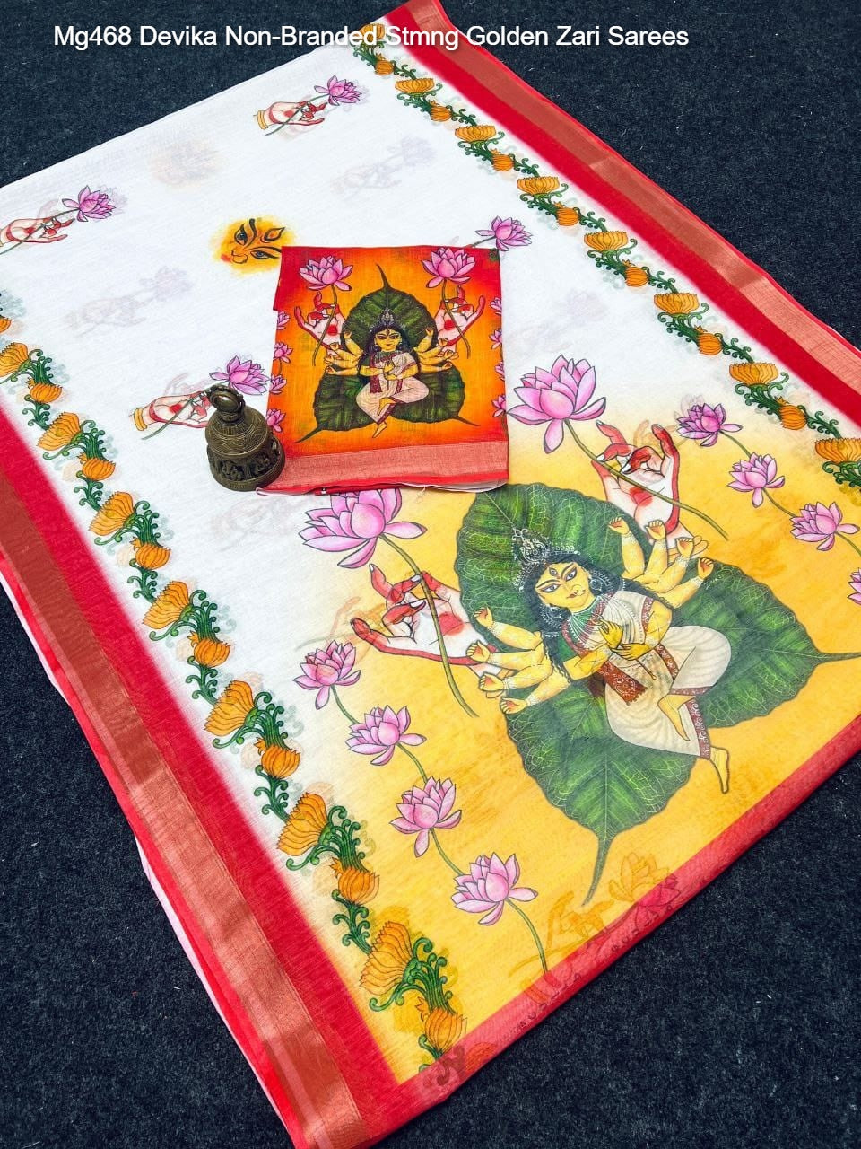 Mg468 Devika Non-Branded Stmng Golden Zari Sarees
