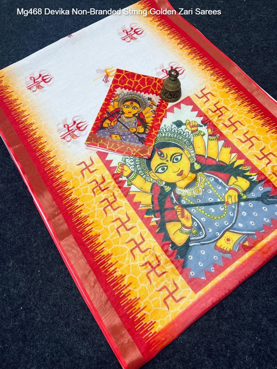 Mg468 Devika Non-Branded Stmng Golden Zari Sarees