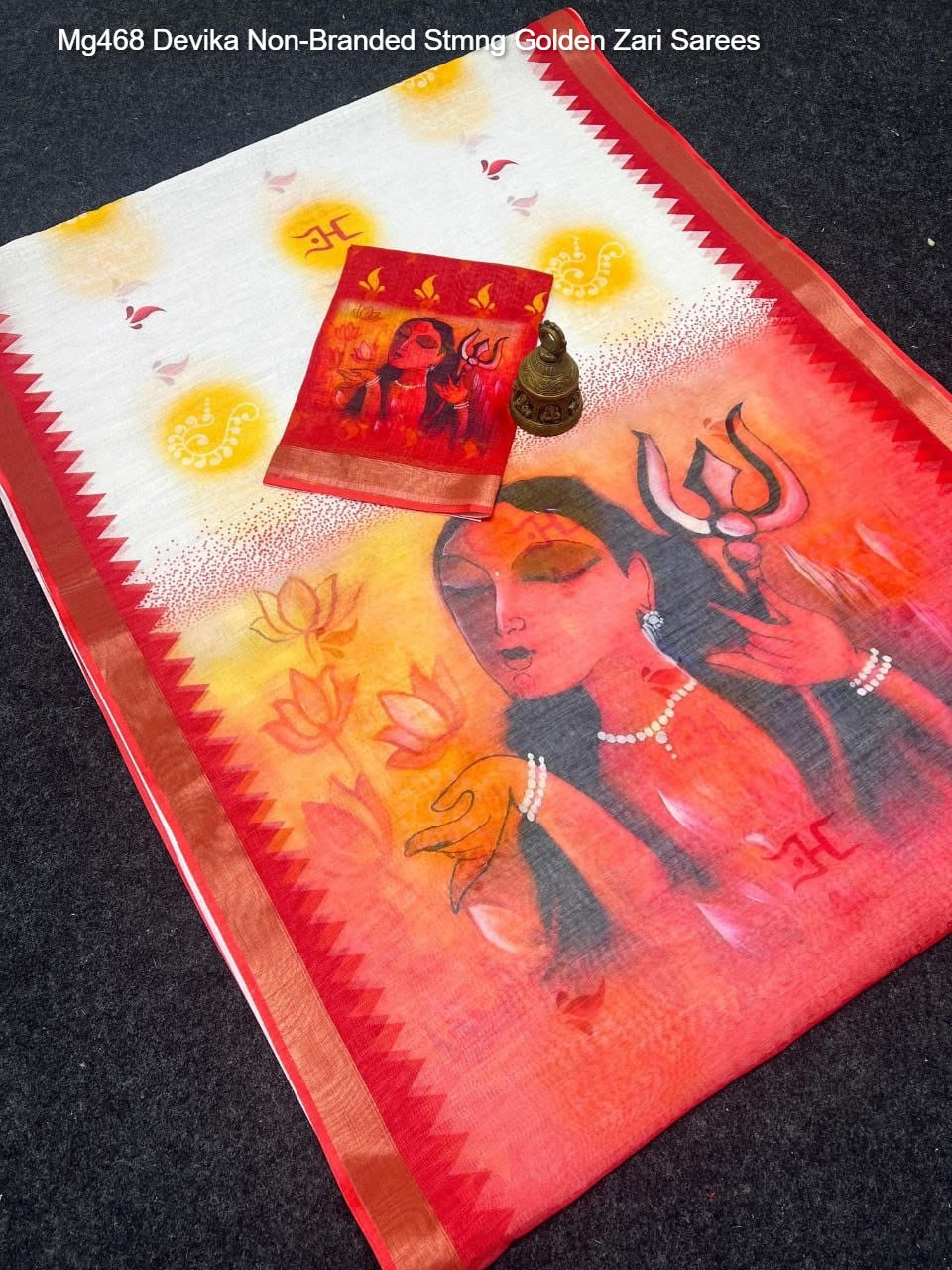 Mg468 Devika Non-Branded Stmng Golden Zari Sarees
