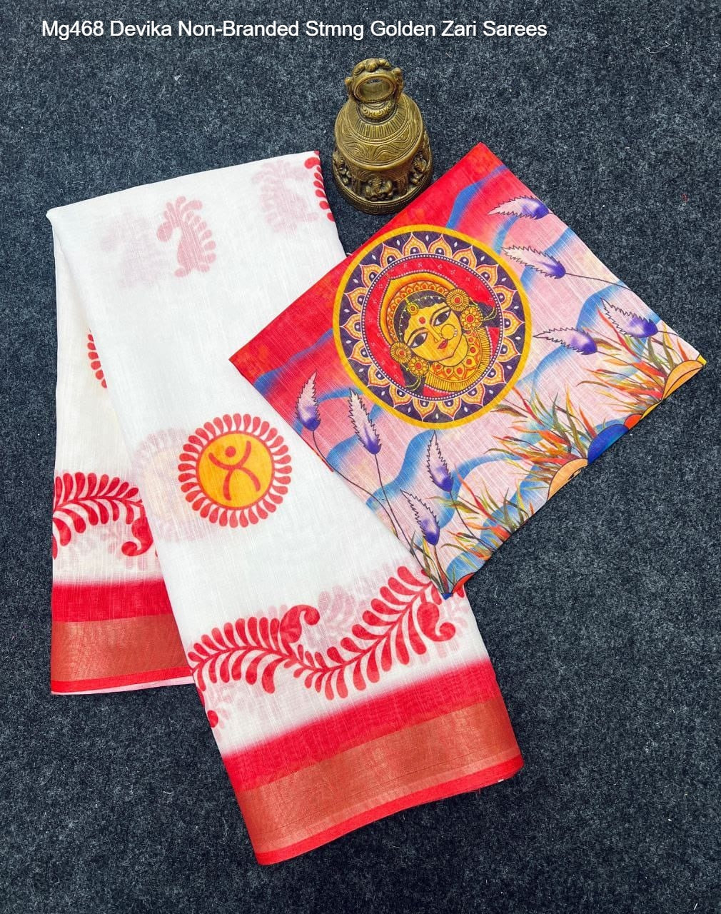 Mg468 Devika Non-Branded Stmng Golden Zari Sarees
