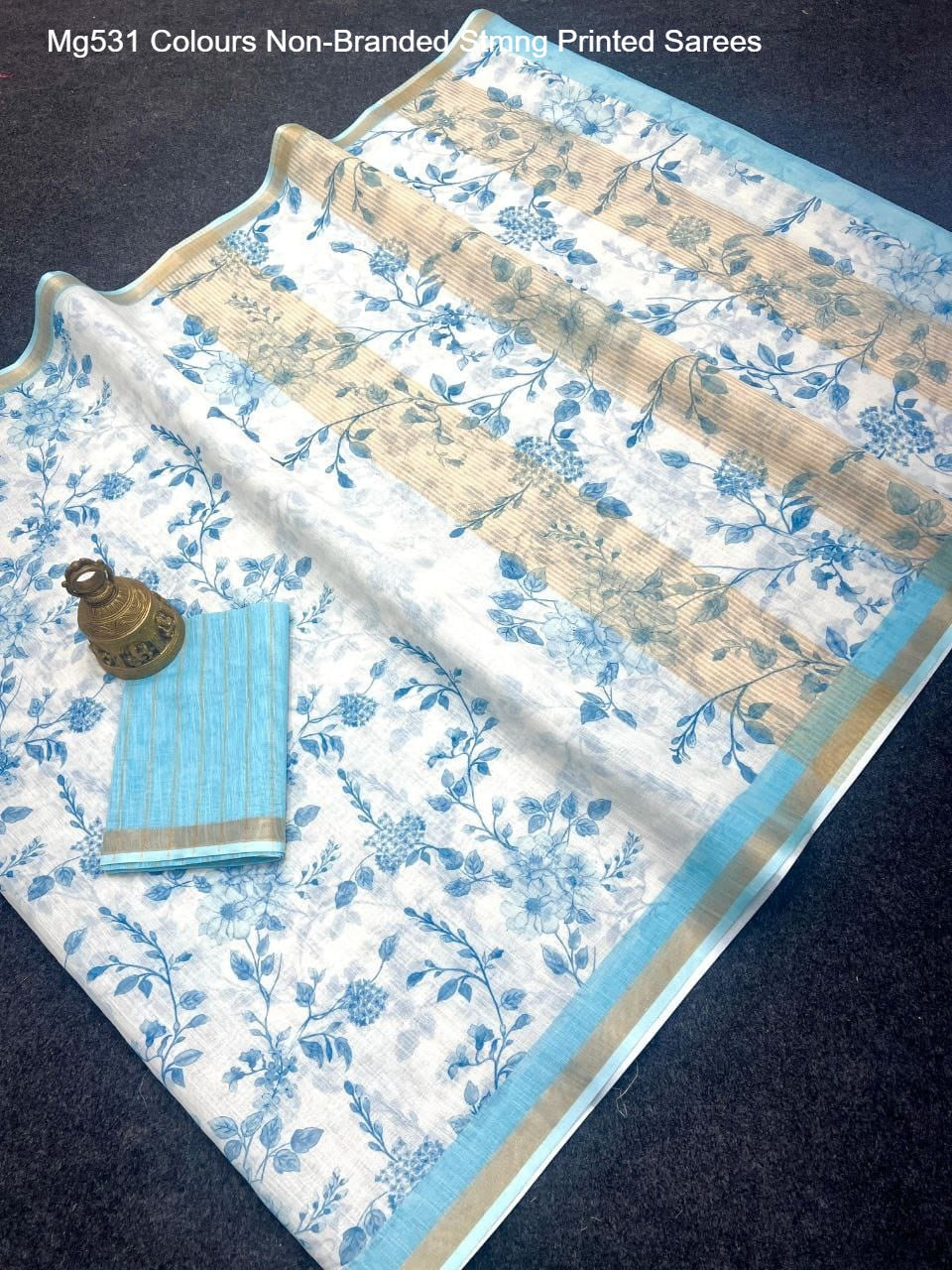 Mg531 Colours Non-Branded Stmng Printed Sarees