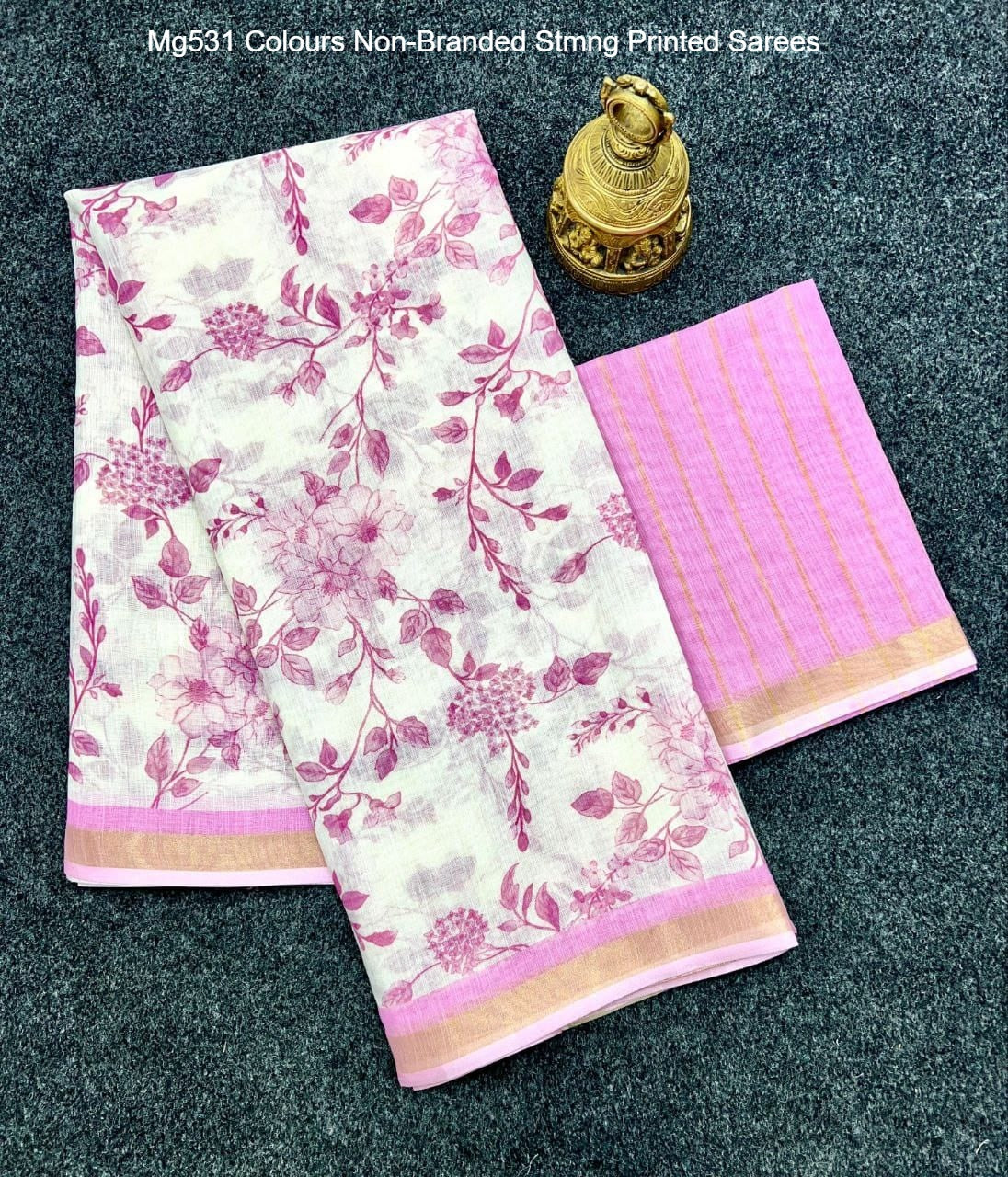 Mg531 Colours Non-Branded Stmng Printed Sarees