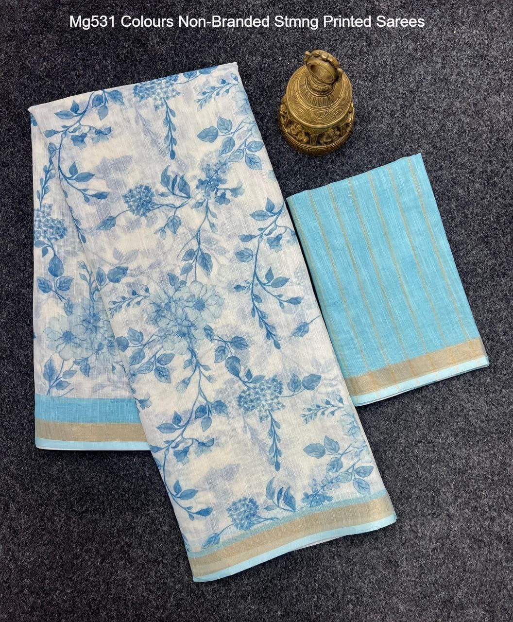 Mg531 Colours Non-Branded Stmng Printed Sarees