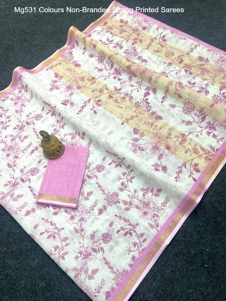 Mg531 Colours Non-Branded Stmng Printed Sarees